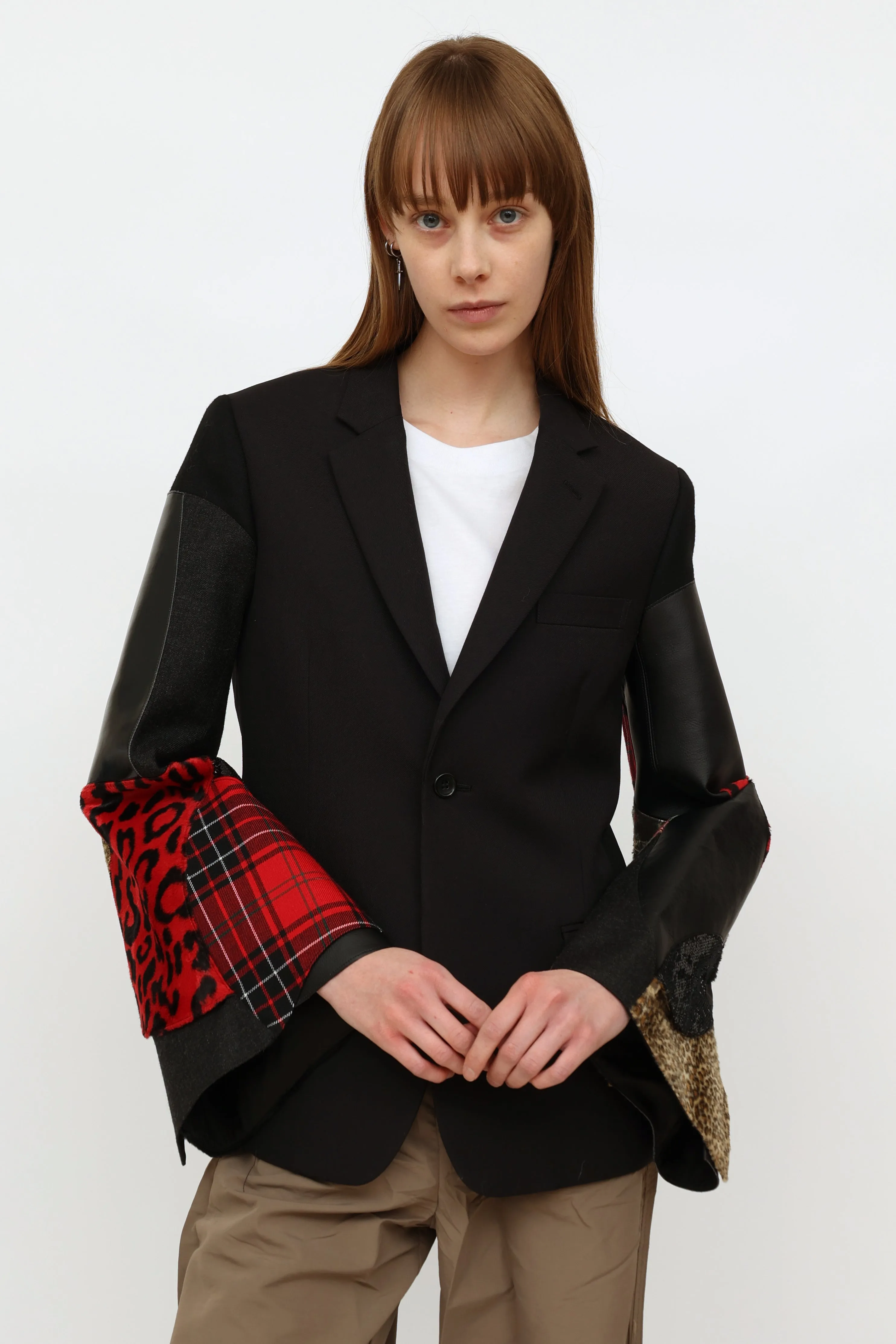 2017 Black Multi Patch Bell Sleeve Blazer