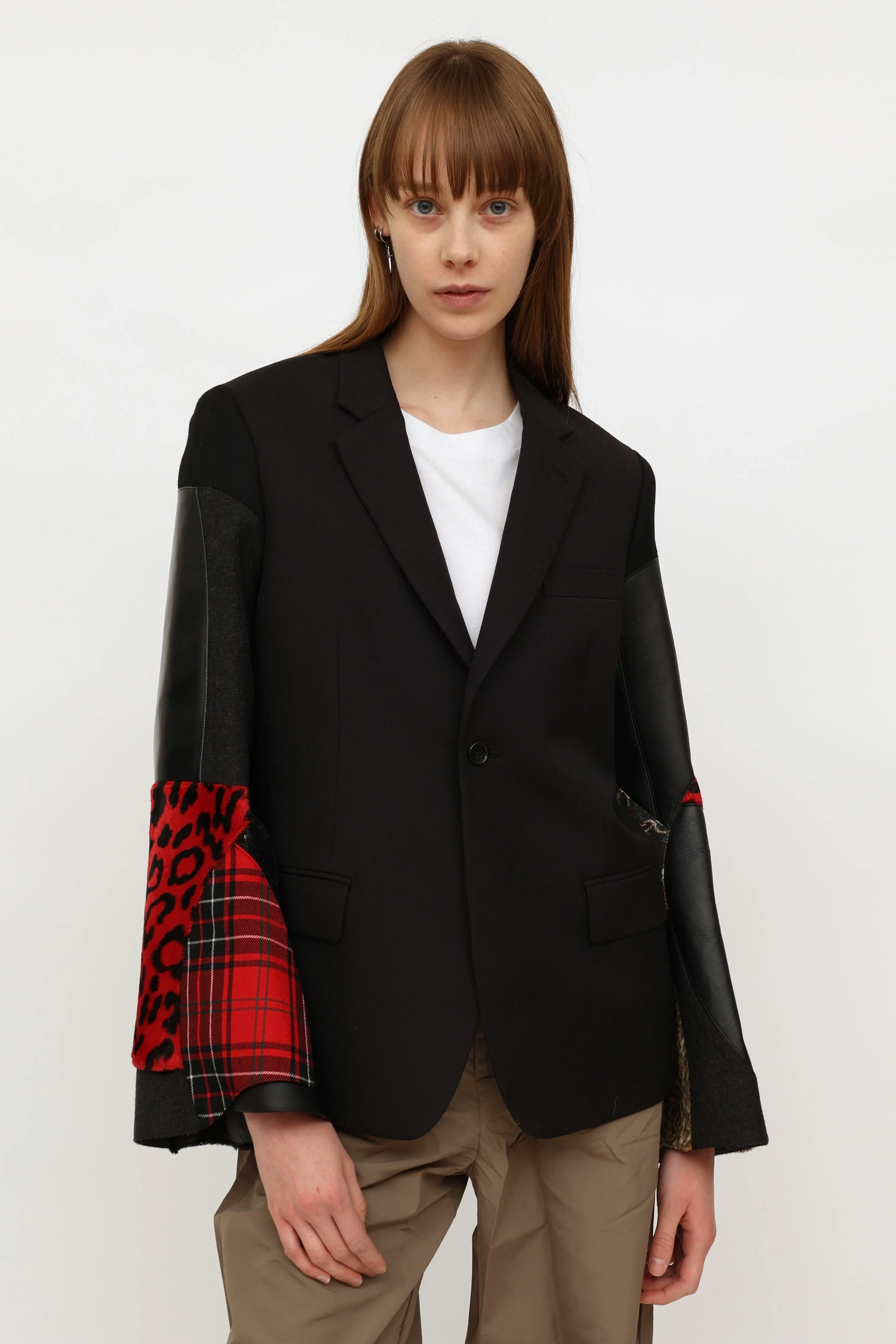 2017 Black Multi Patch Bell Sleeve Blazer