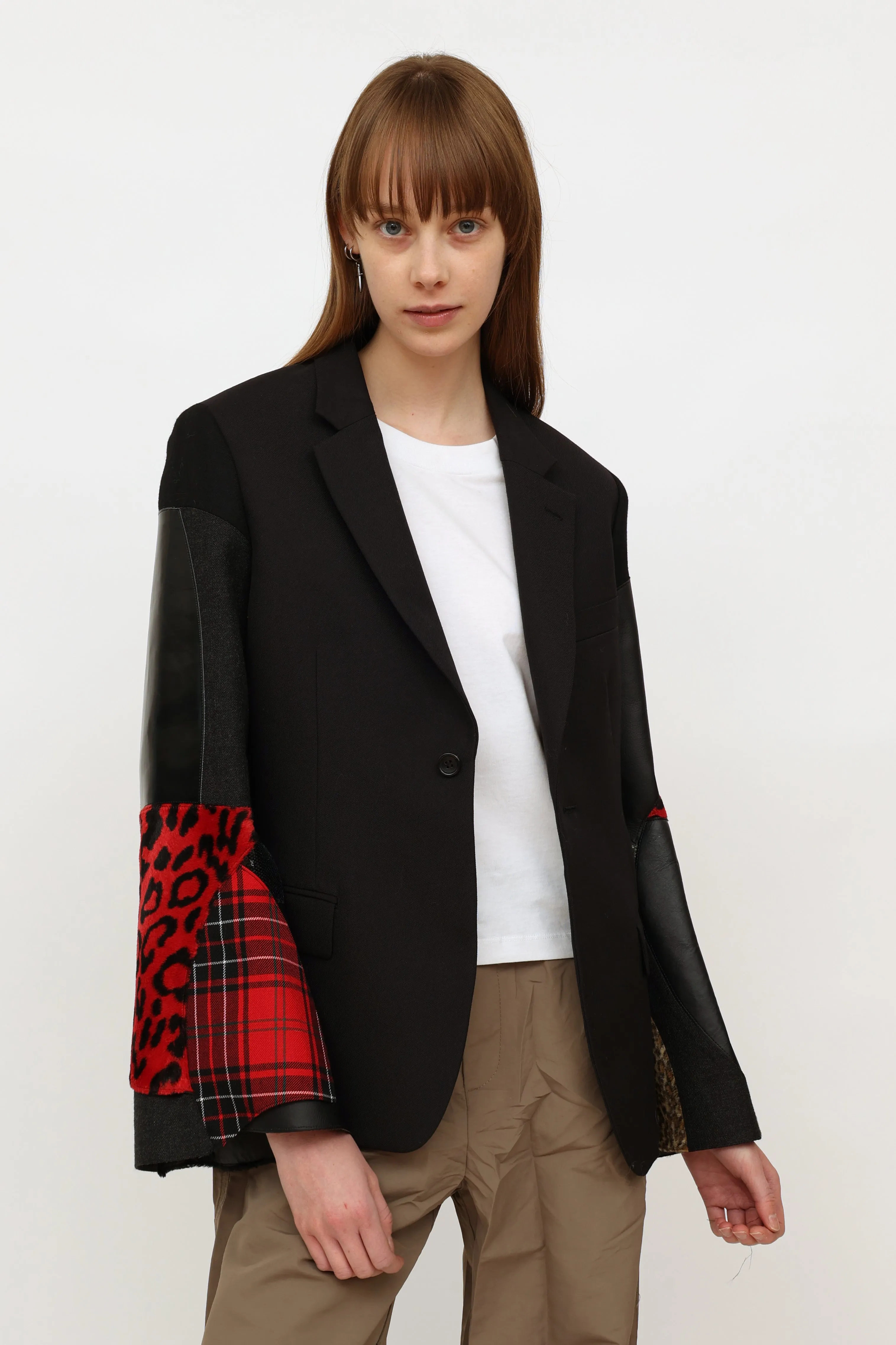 2017 Black Multi Patch Bell Sleeve Blazer