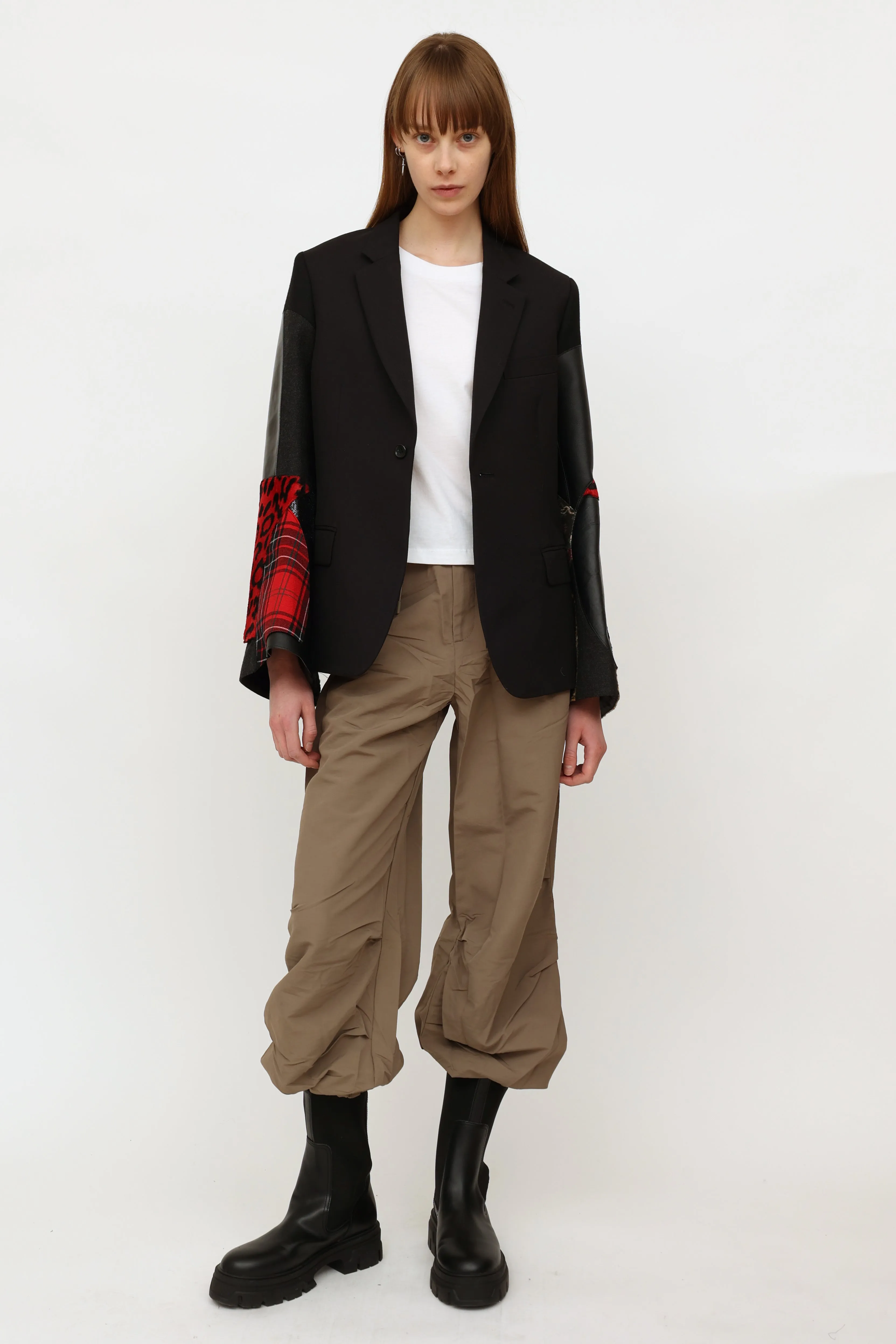 2017 Black Multi Patch Bell Sleeve Blazer