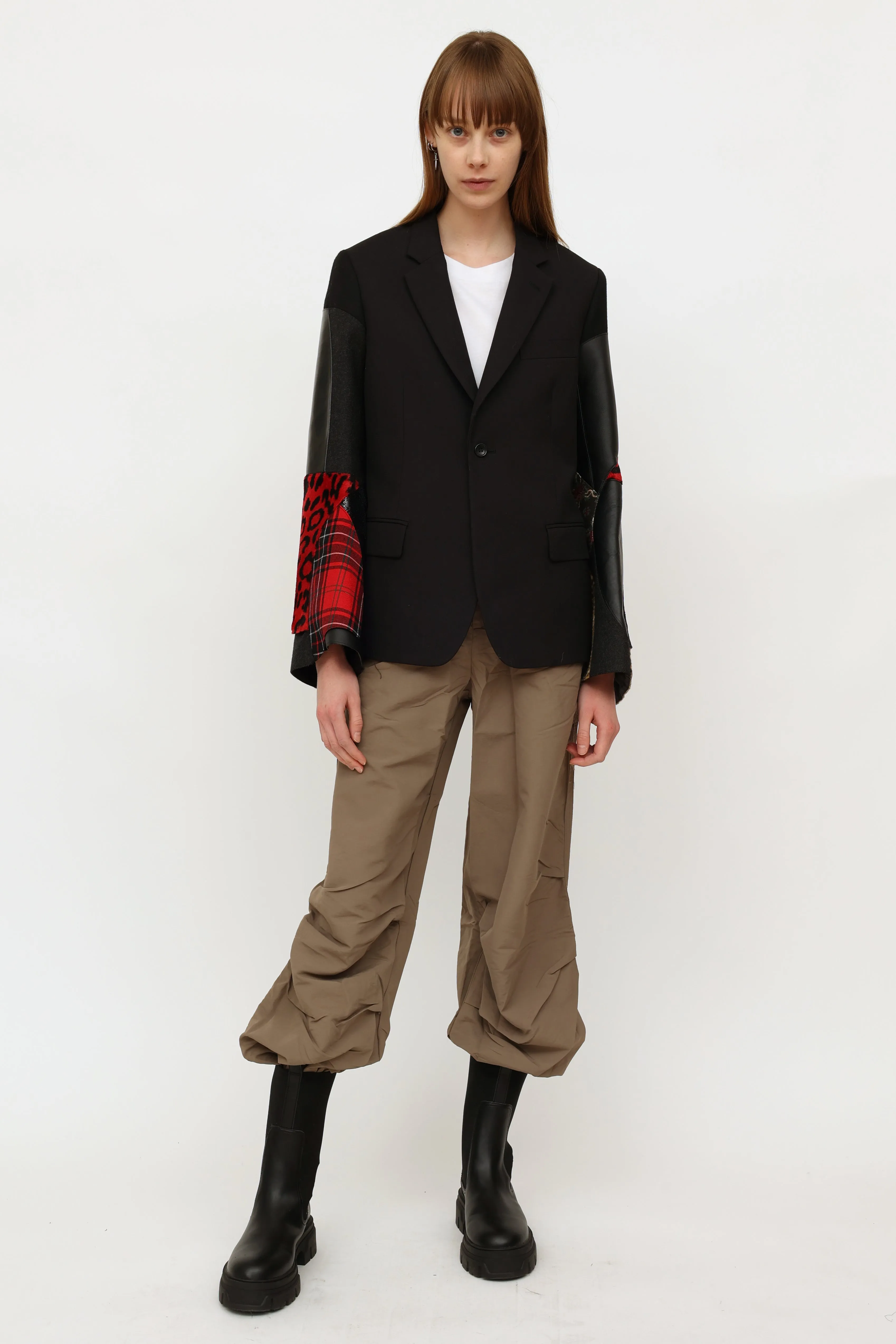 2017 Black Multi Patch Bell Sleeve Blazer