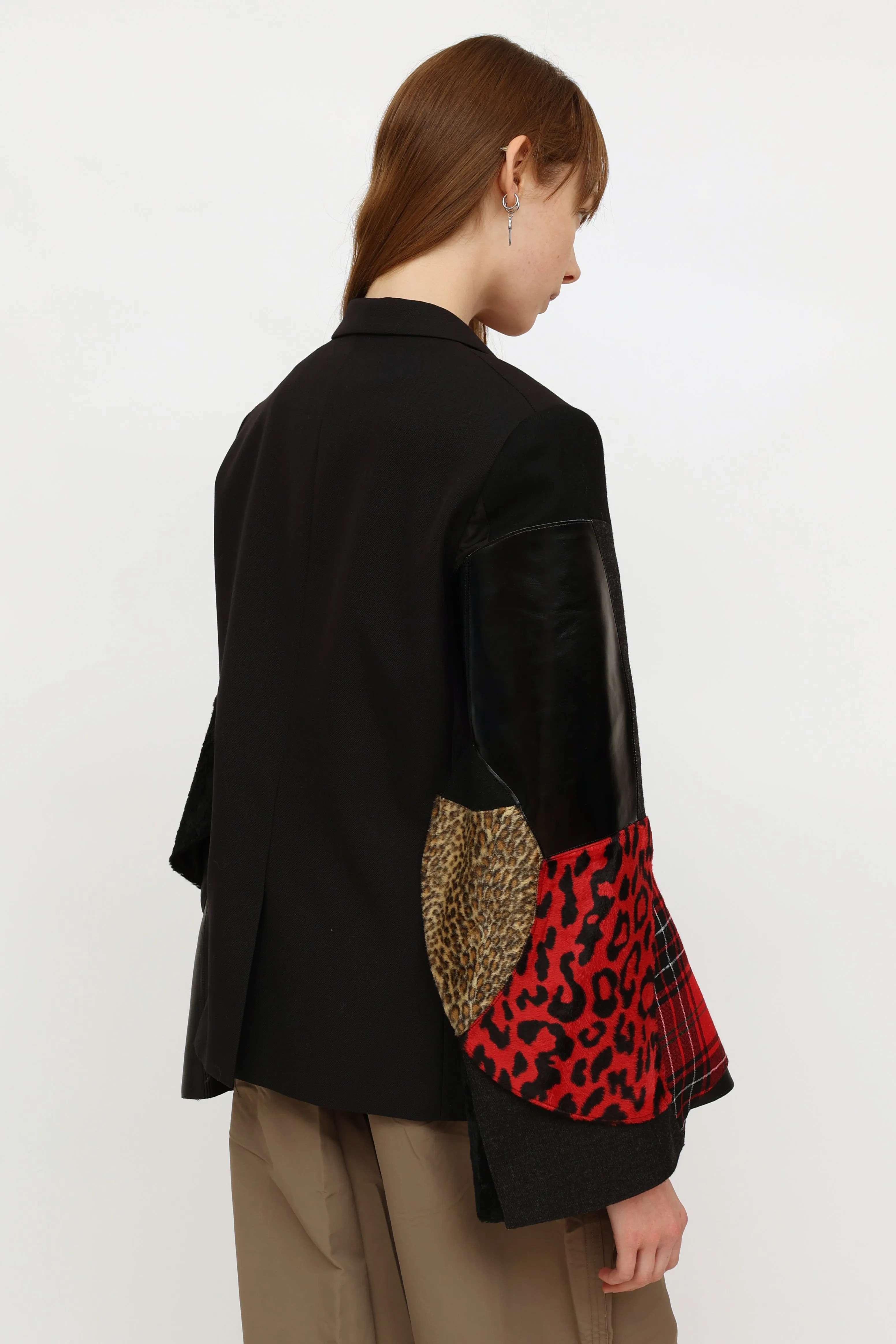 2017 Black Multi Patch Bell Sleeve Blazer