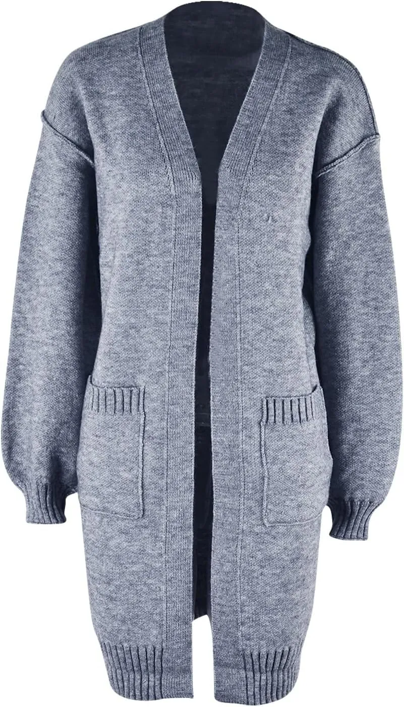 2023 Womens Draped Cardigan Sweater Trendy Kimono Long Sleeve Open Front Casual Knit Sweaters Lightweight Coat Soft Outwear