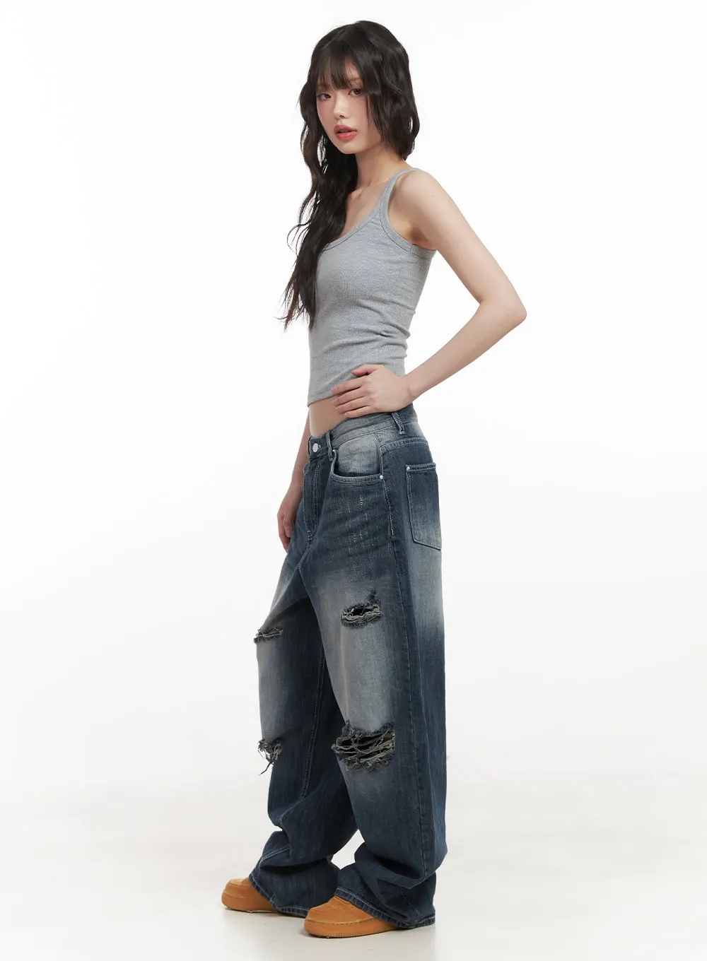 Alison Destroyed Baggy Jeans CJ523