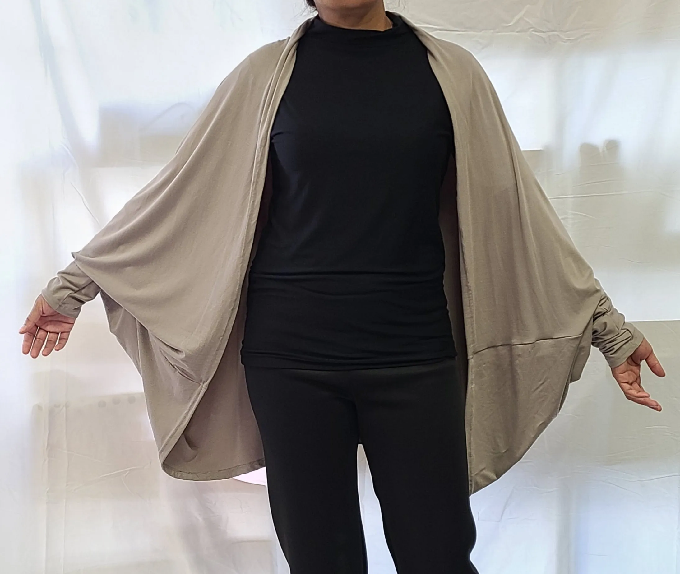 Bamboo Draped Cardigan