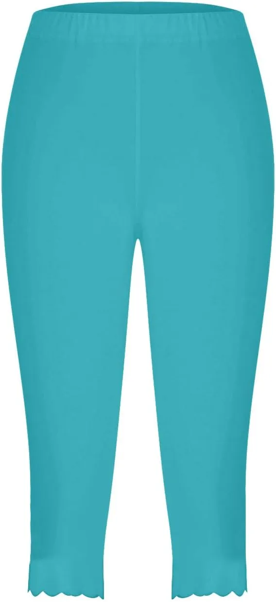 Capri Leggings for Women High Waisted Yoga Capri Pants Stretchy Lounge Pants Solid Color Capri Leggings Pajama Capri