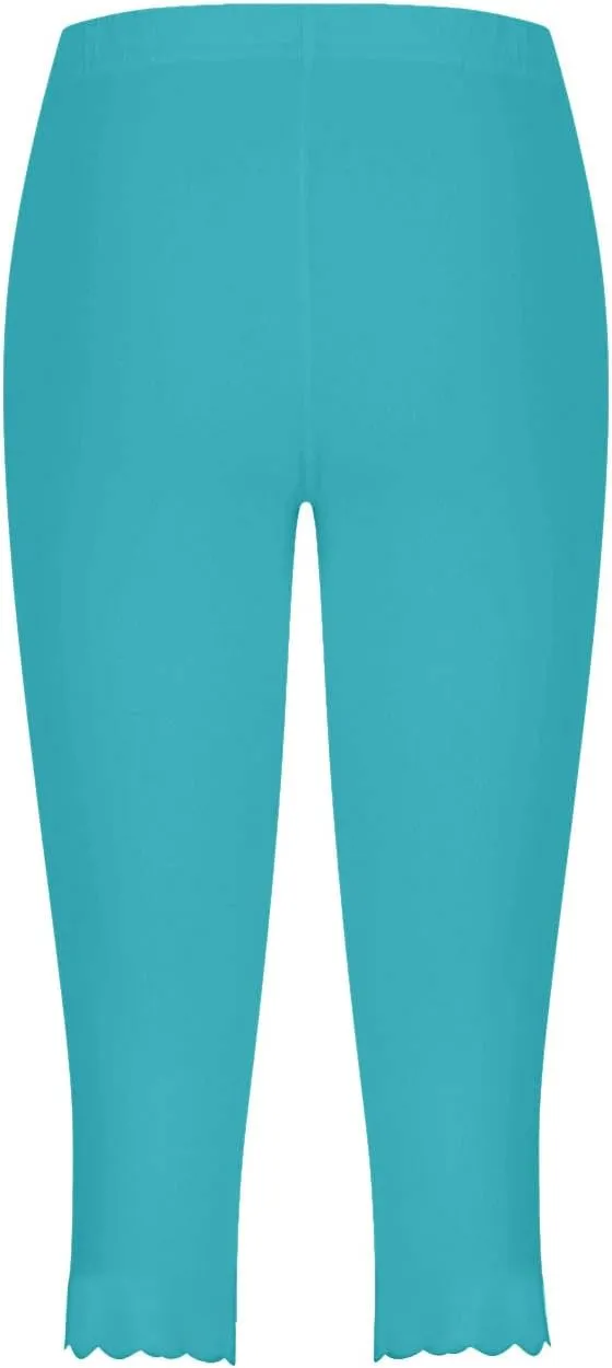 Capri Leggings for Women High Waisted Yoga Capri Pants Stretchy Lounge Pants Solid Color Capri Leggings Pajama Capri