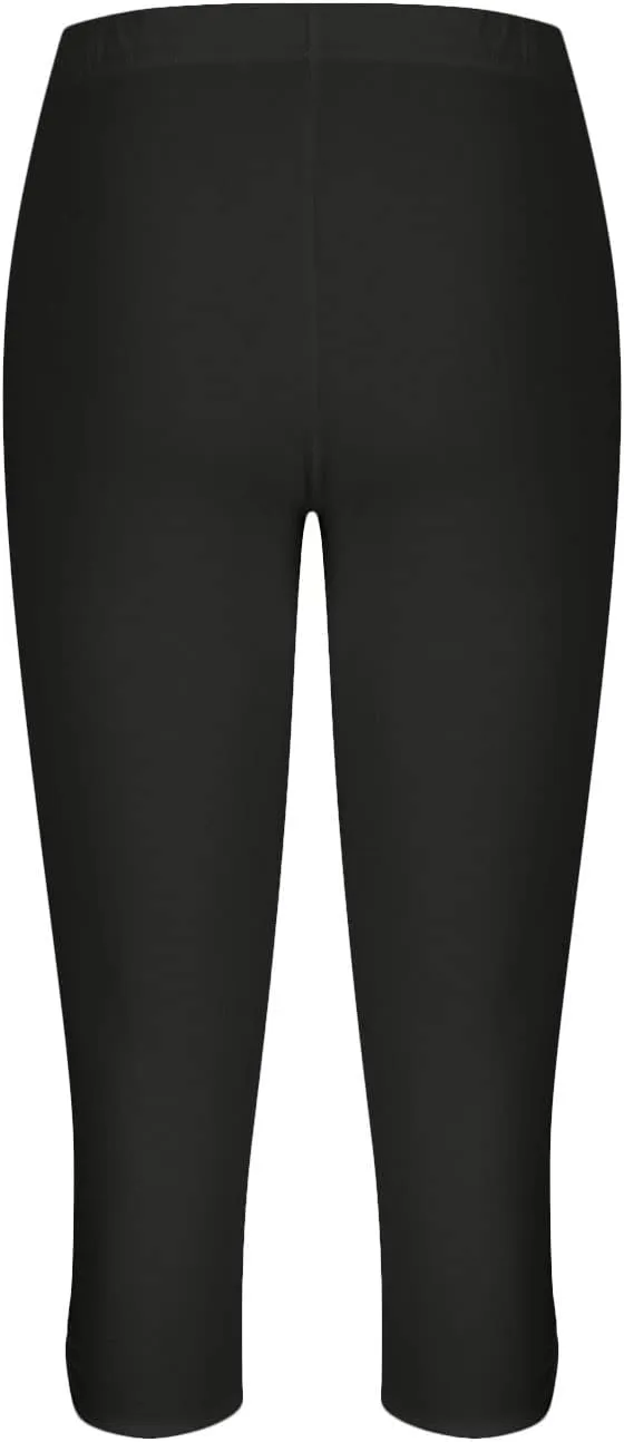 Capri Leggings for Women High Waisted Yoga Capri Pants Stretchy Lounge Pants Solid Color Capri Leggings Pajama Capri