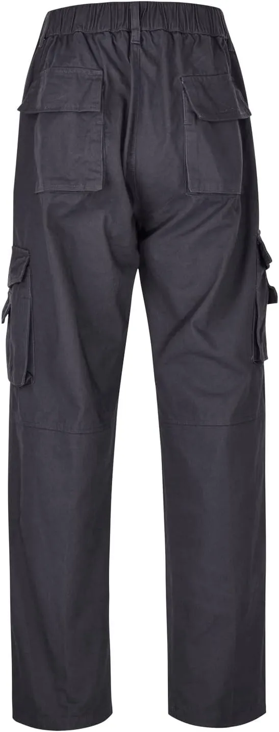 Cargo Jeans for Men Relaxed Fit Denim Pants with Multiple Pockets Causal Work Jeans Baggy Trousers