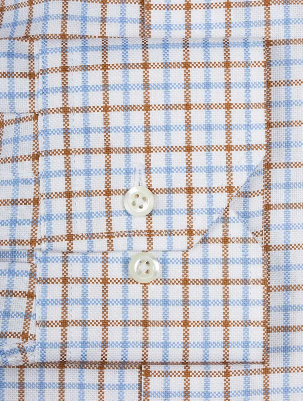 Check Fitted Shirt Brown
