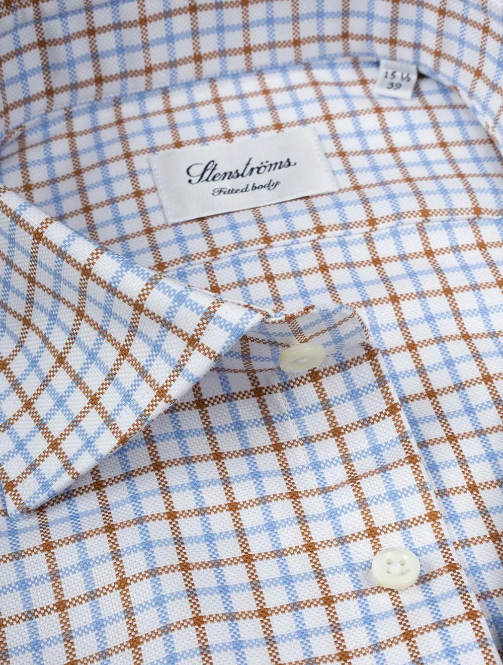Check Fitted Shirt Brown