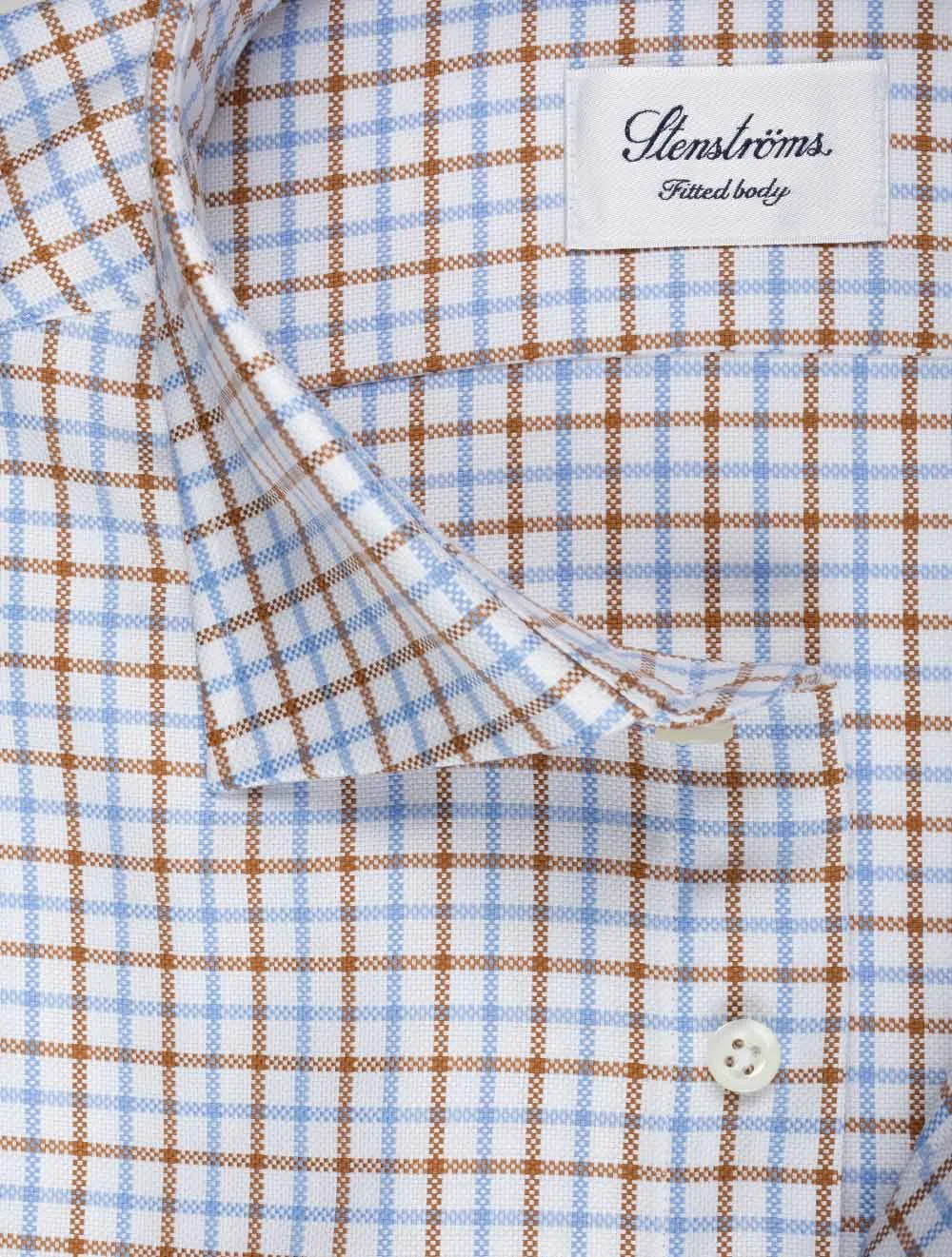 Check Fitted Shirt Brown