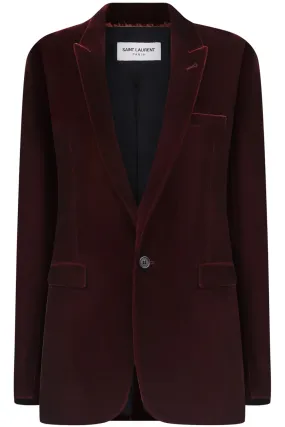 CLASSIC VELOUR BLAZER BURGUNDY