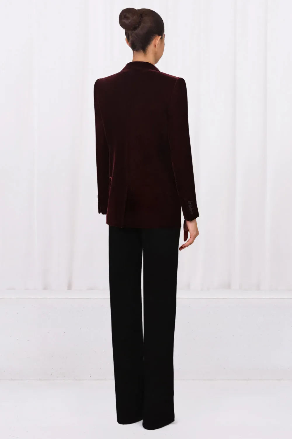 CLASSIC VELOUR BLAZER BURGUNDY