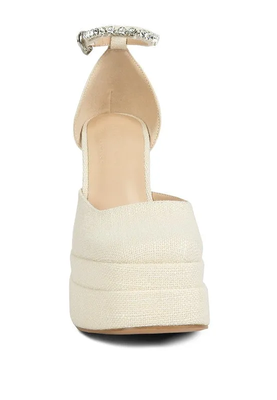 Cosette Ankle Strap High Block Heel