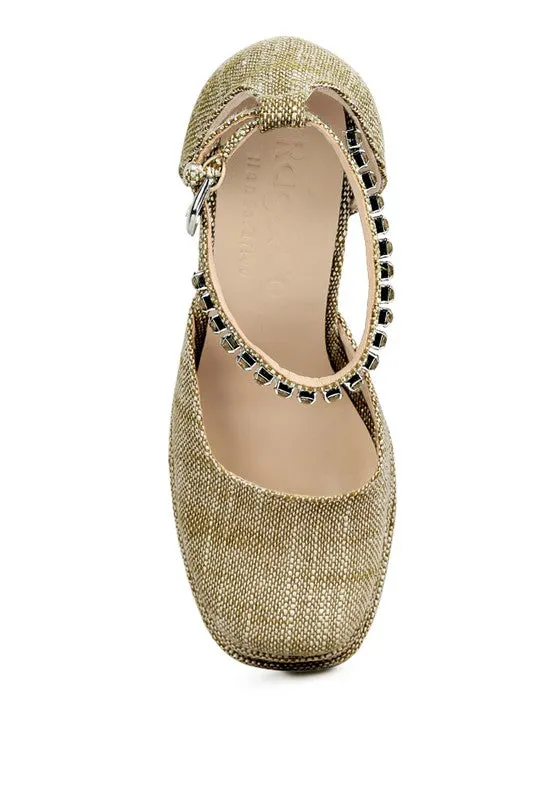 Cosette Ankle Strap High Block Heel