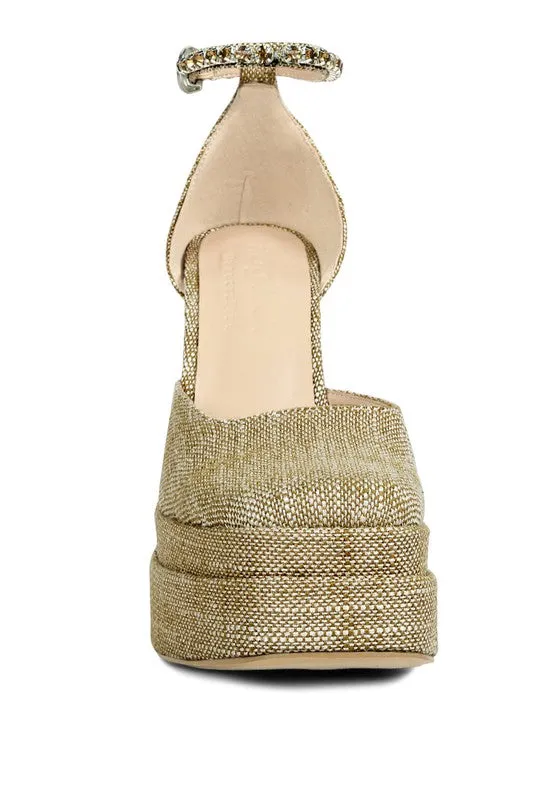 Cosette Ankle Strap High Block Heel