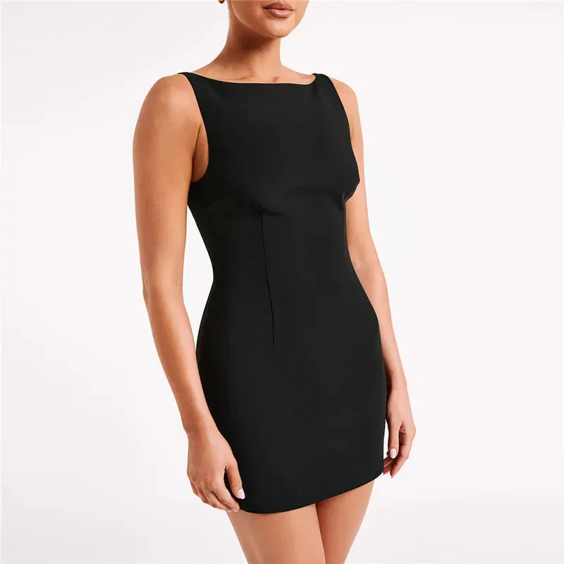 Elegant Sleek Yellow Mini Sheath Dress