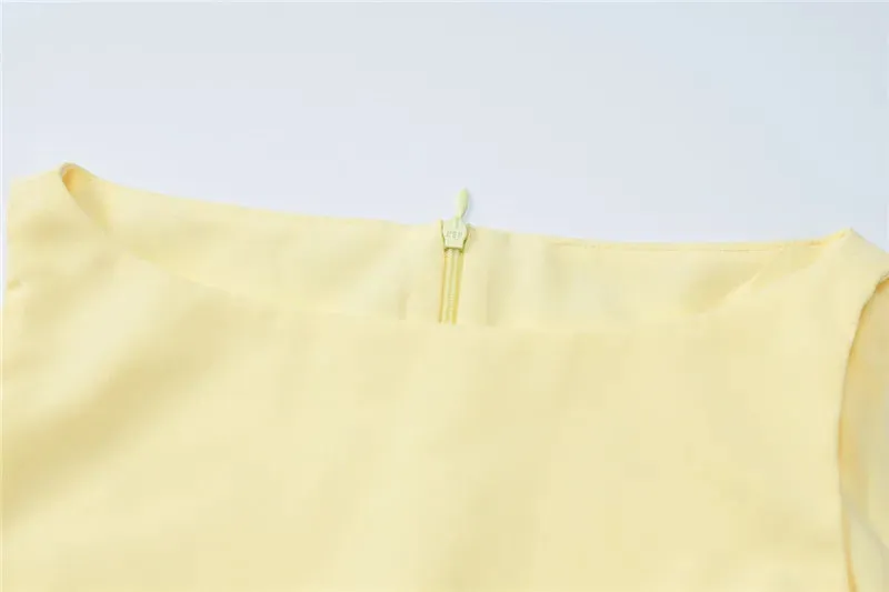 Elegant Sleek Yellow Mini Sheath Dress