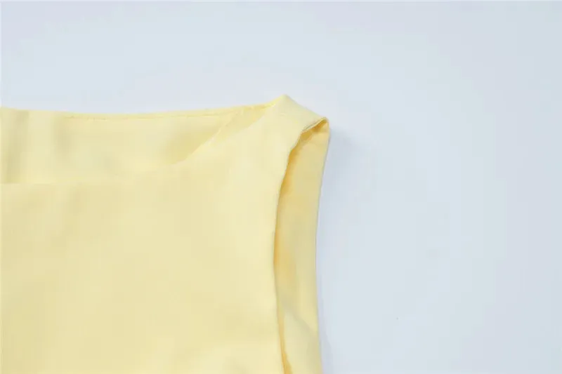 Elegant Sleek Yellow Mini Sheath Dress