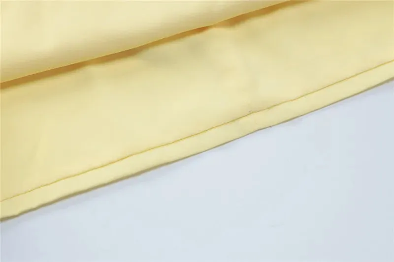 Elegant Sleek Yellow Mini Sheath Dress