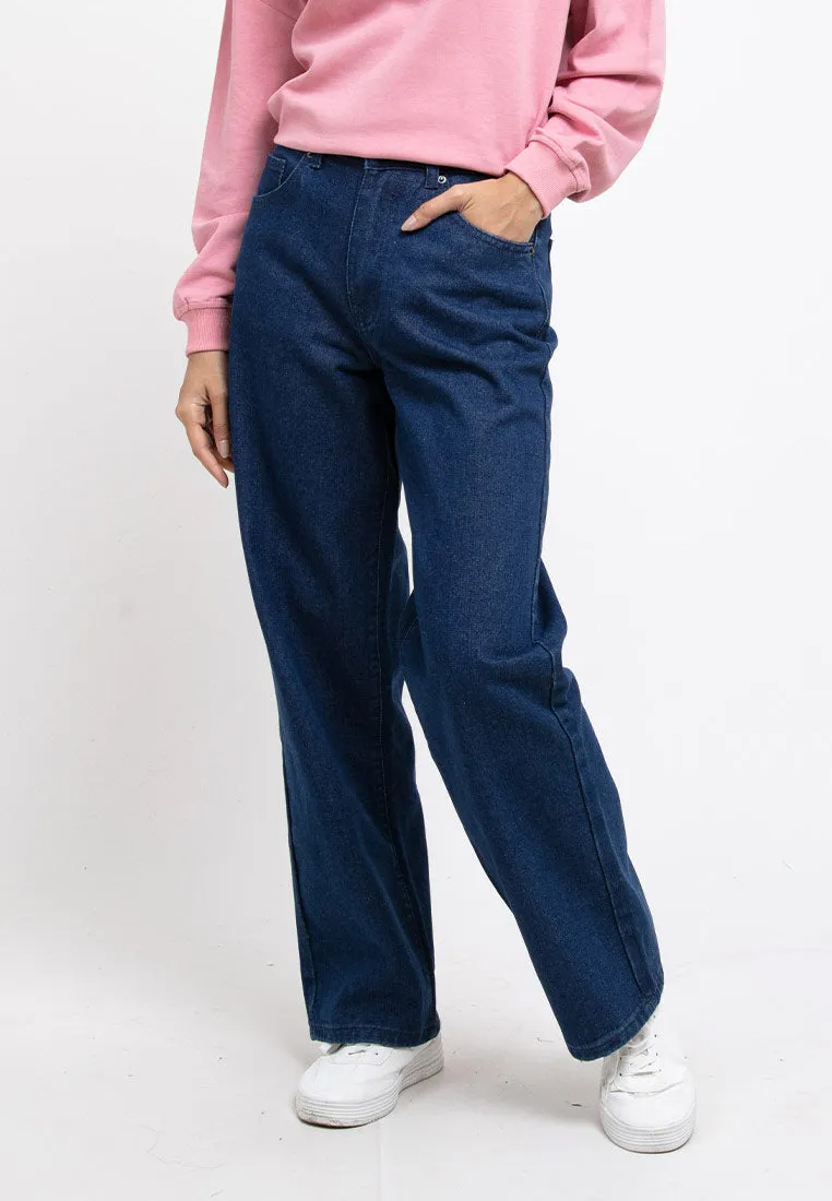 Forest Ladies Mid Rise Baggy Jeans | Seluar Jeans Perempuan - 810522