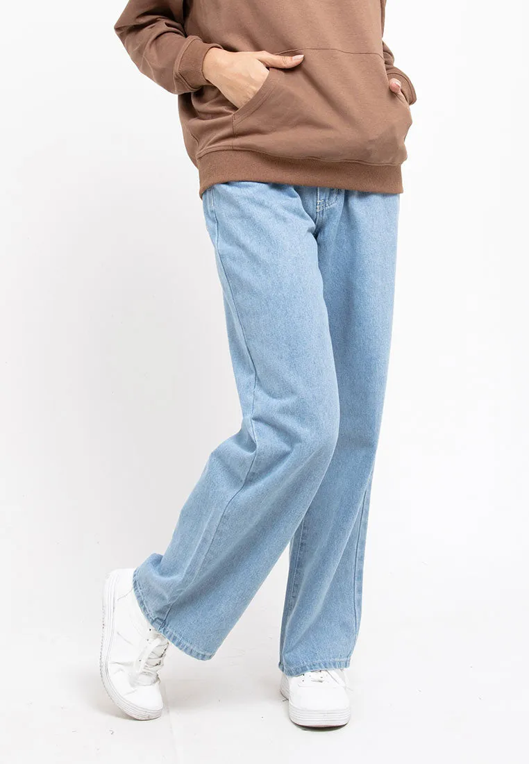Forest Ladies Mid Rise Baggy Jeans | Seluar Jeans Perempuan - 810522
