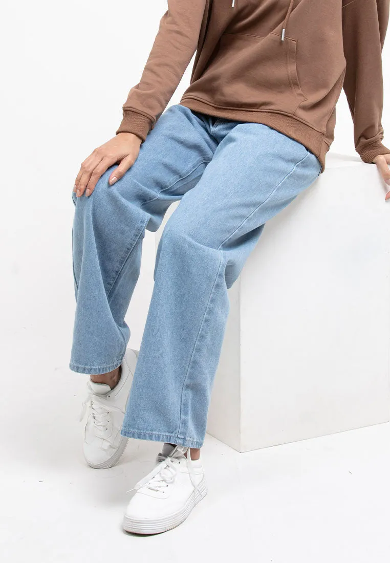 Forest Ladies Mid Rise Baggy Jeans | Seluar Jeans Perempuan - 810522