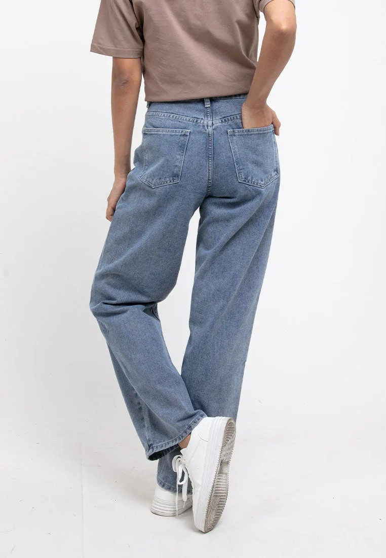 Forest Ladies Mid Rise Baggy Jeans | Seluar Jeans Perempuan - 810522