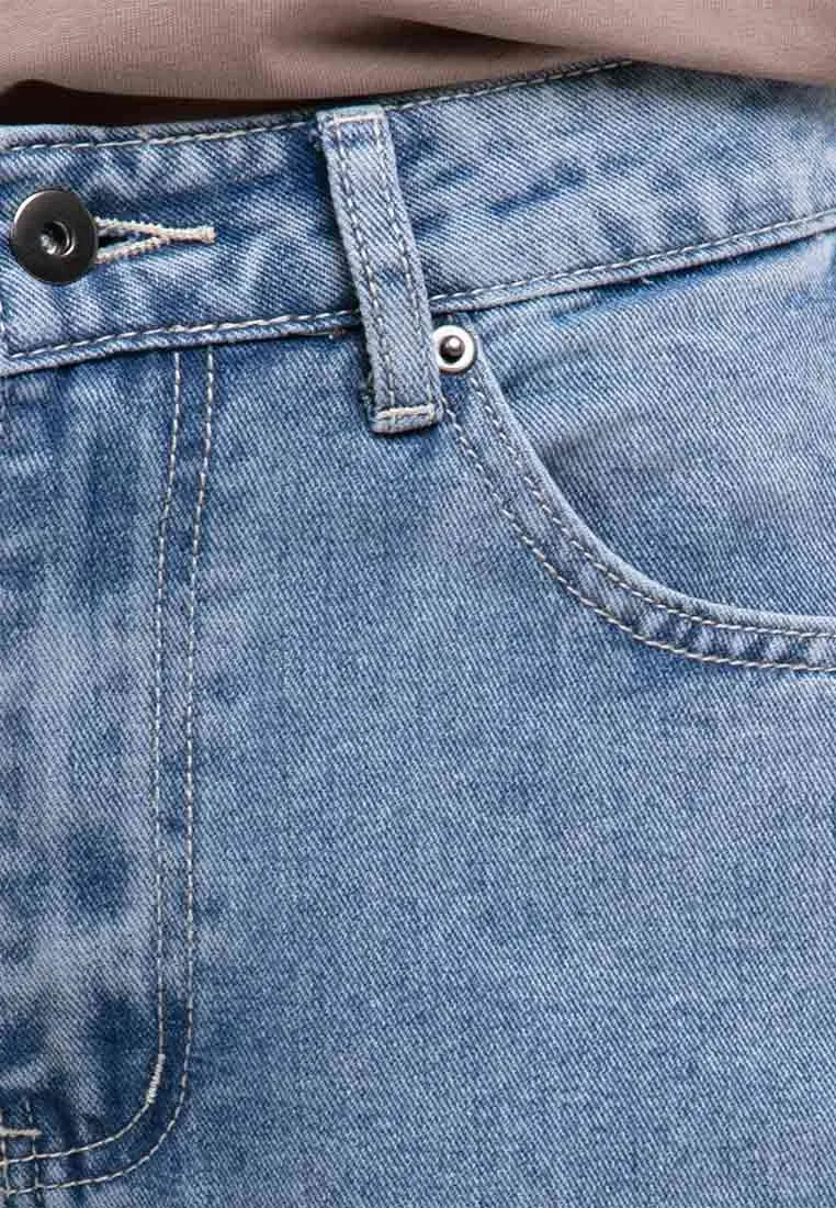 Forest Ladies Mid Rise Baggy Jeans | Seluar Jeans Perempuan - 810522