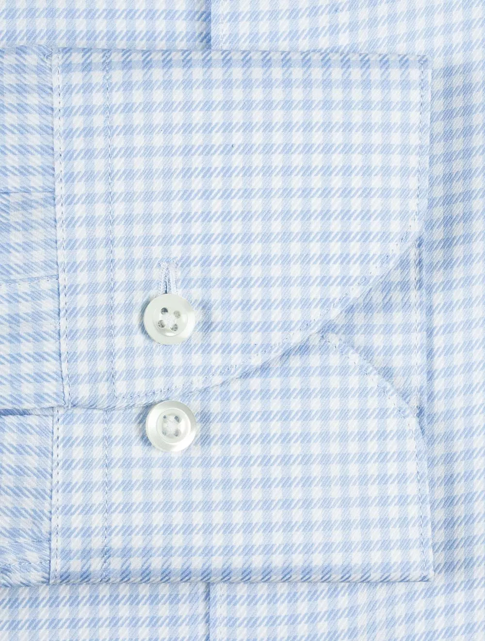 Gingham Fitted Shirt Blue