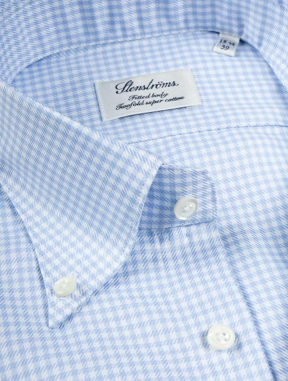 Gingham Fitted Shirt Blue