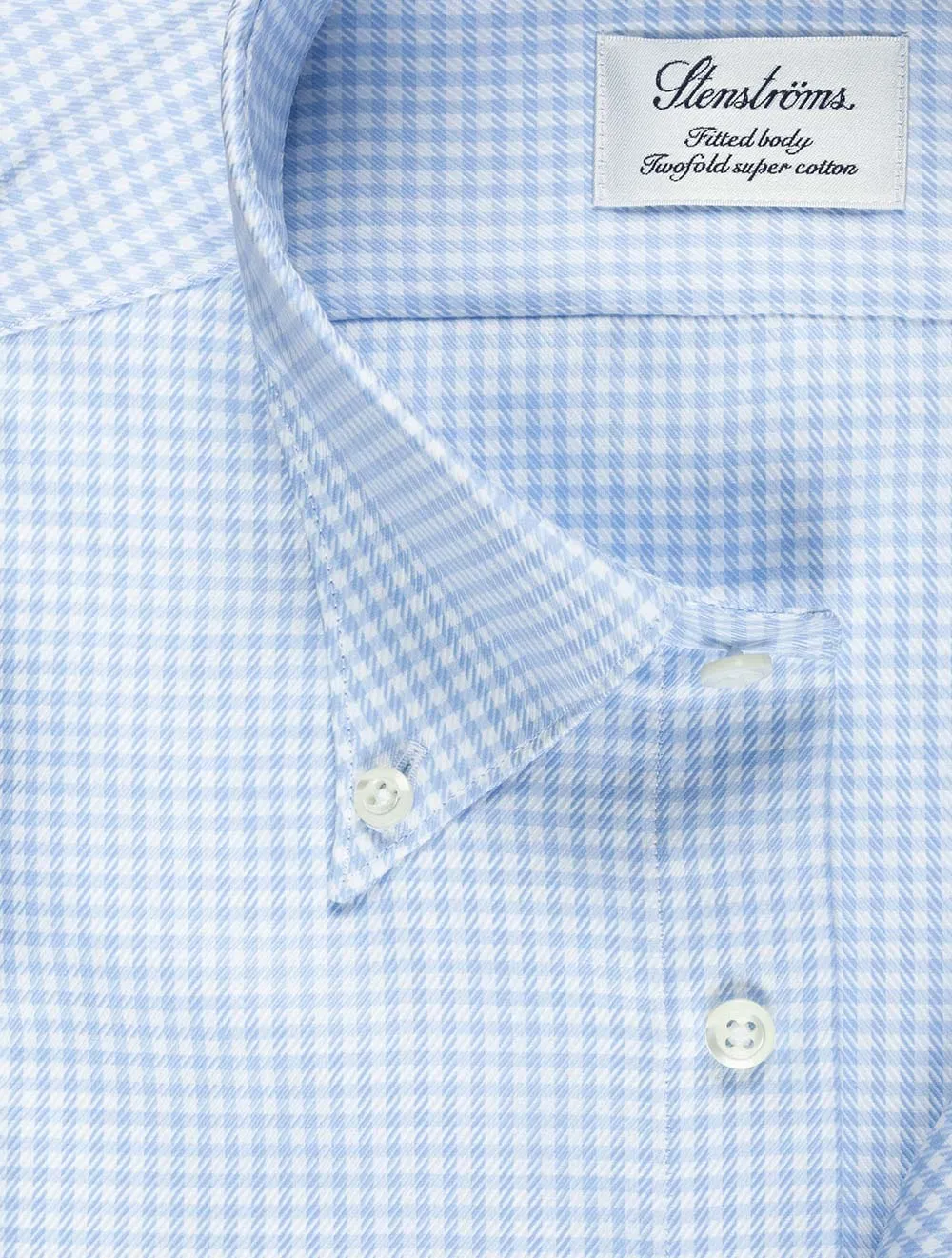 Gingham Fitted Shirt Blue