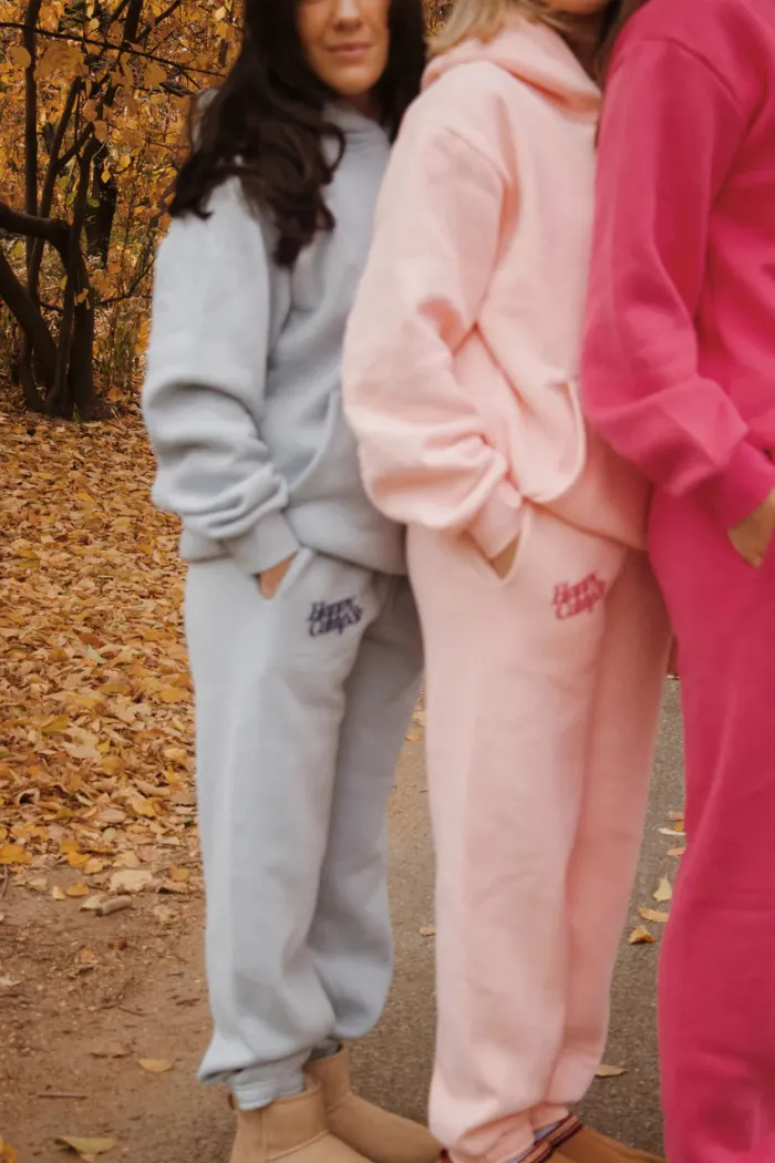 Happy Camp3r Puff Series Sweatpants - Snowflake Pink