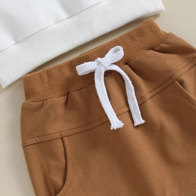 Long Sleeved Sweatshirt and Sweatpants Set - Snowman Outfit