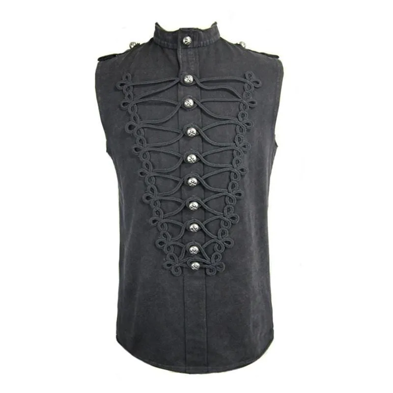 Men's Sleeveless Fitted Punk Shirt