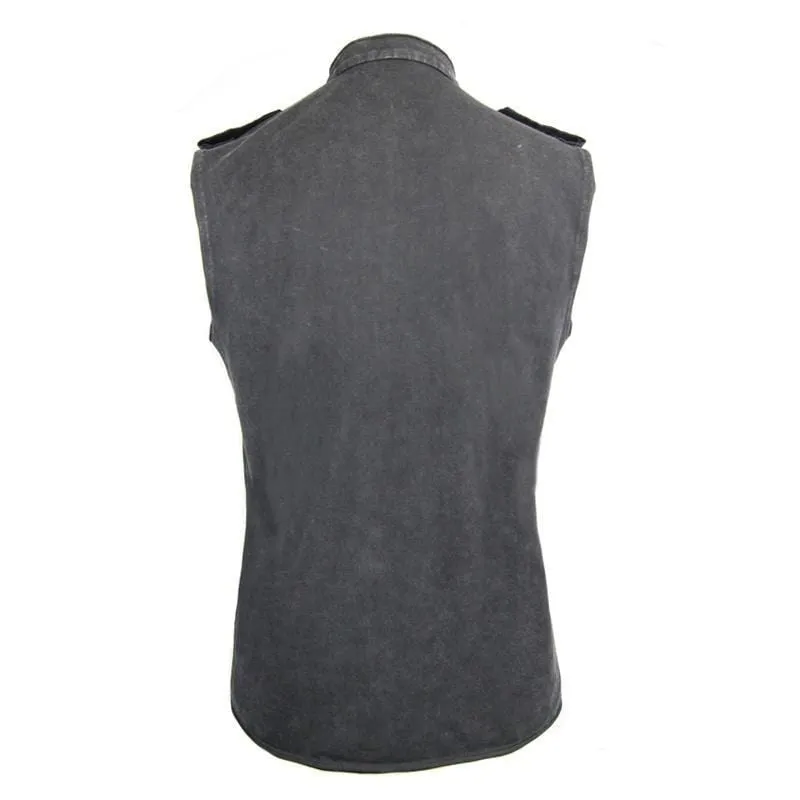 Men's Sleeveless Fitted Punk Shirt
