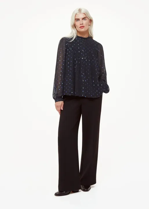 Mia Metallic Dobby TopNavy/Multi
