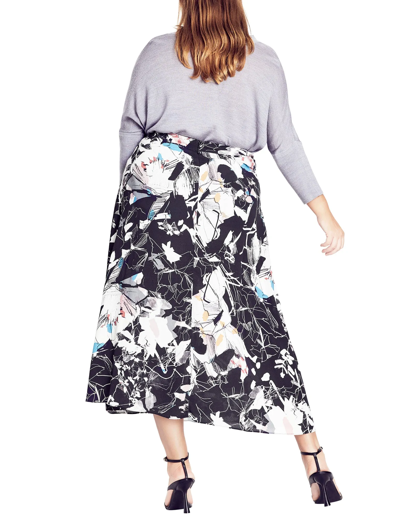 Monica Sleek Skirt | Black / White