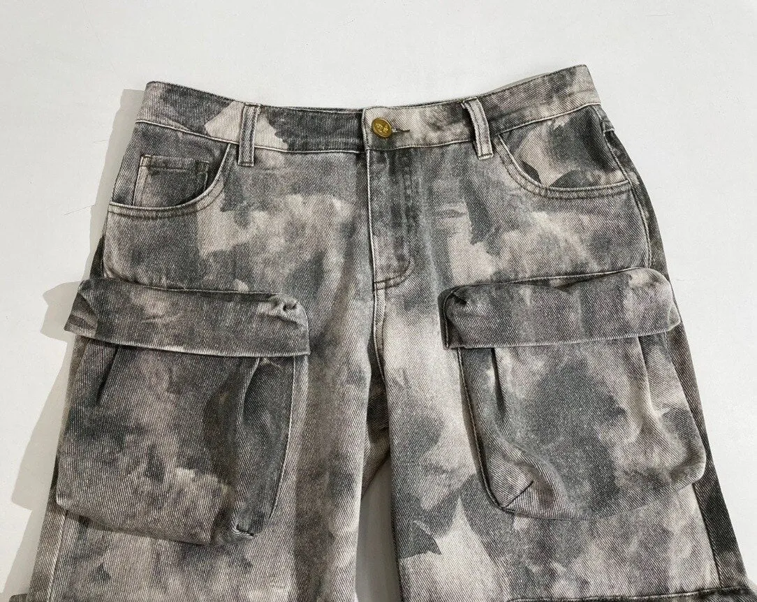 Multiple Pockets Camouflage Cargo Pant 2023 New Fashion Elegant Streetwear Denim Trousers Jeans Pant for Women