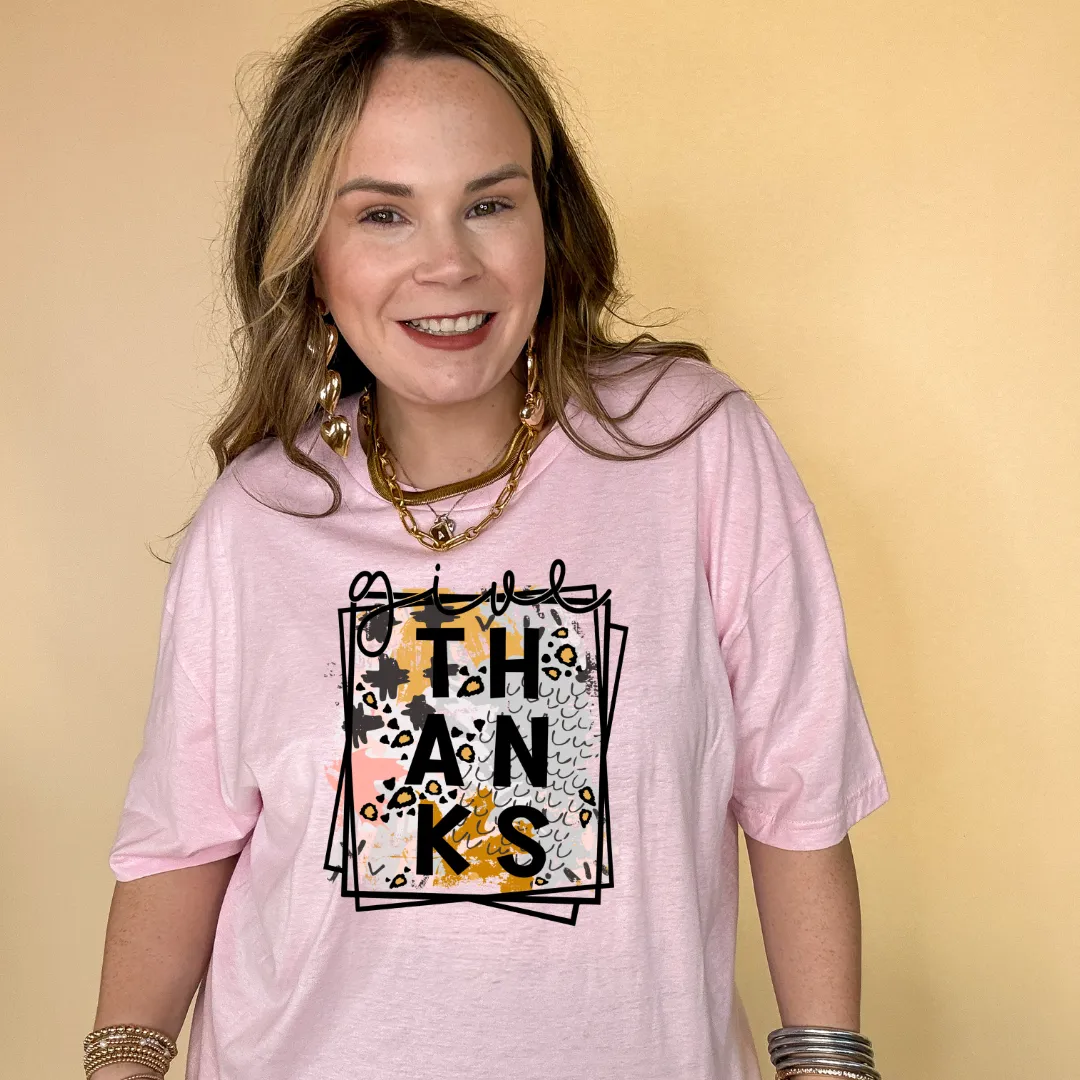 Online Exclusive | Give Thanks Abstract Animal Print Graphic Tee in Multiple Color Options