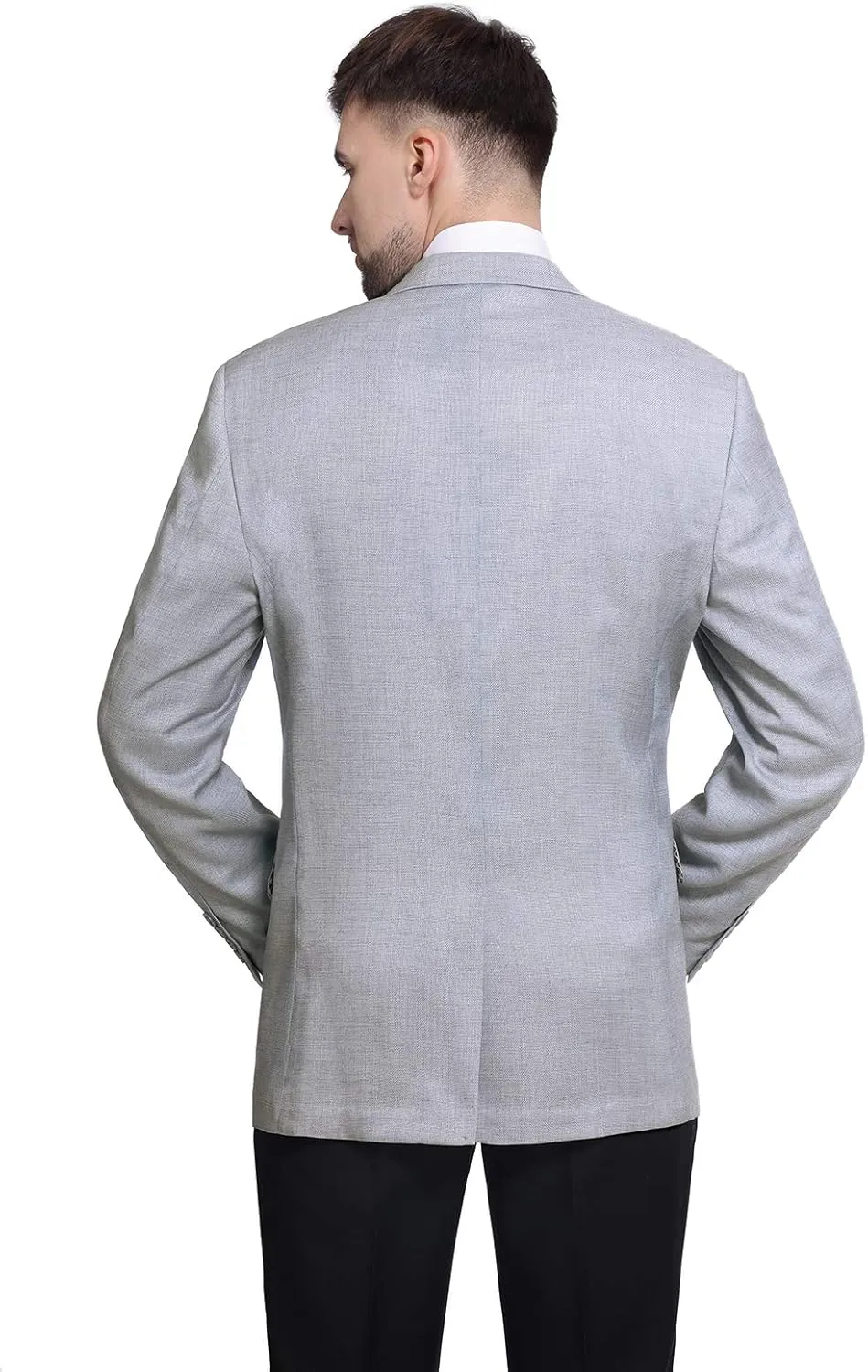 P&L Men's Casual Blazer Jacket Sport Coat, Classic Stretch Suit Jacket, 2 Button