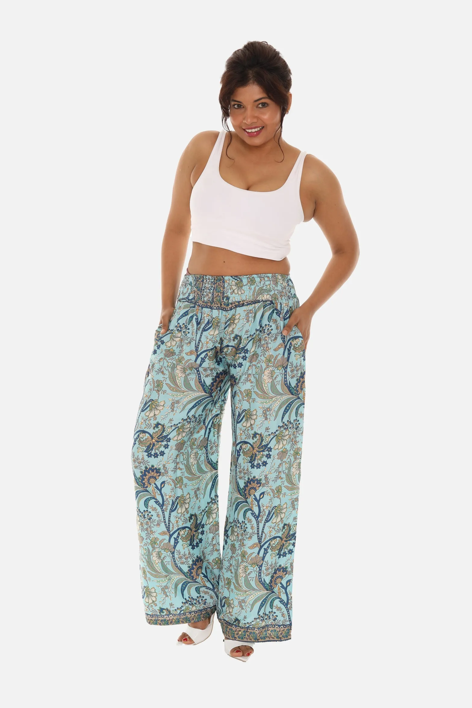 Printed Women's Wide Leg Pants