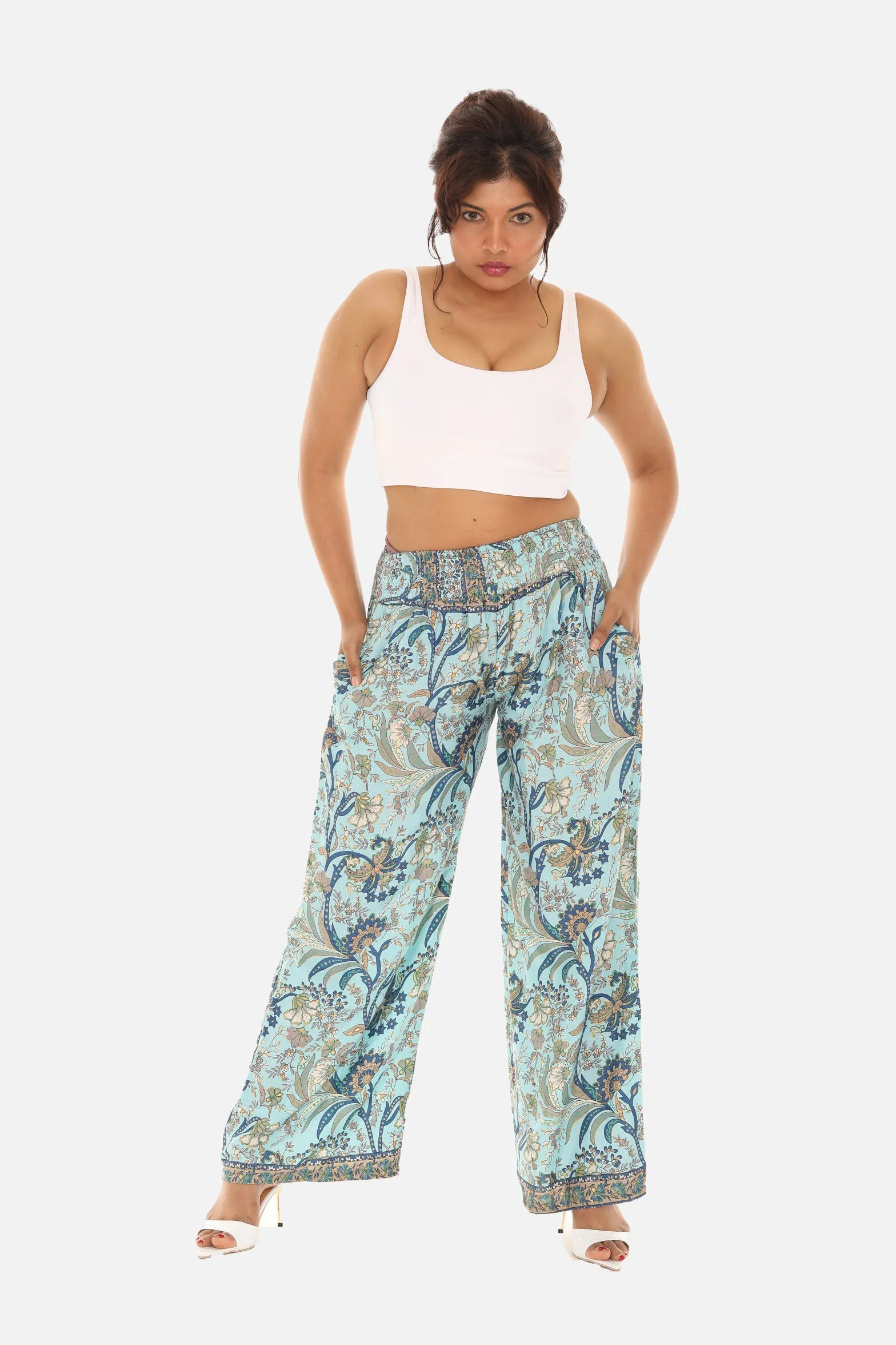 Printed Women's Wide Leg Pants