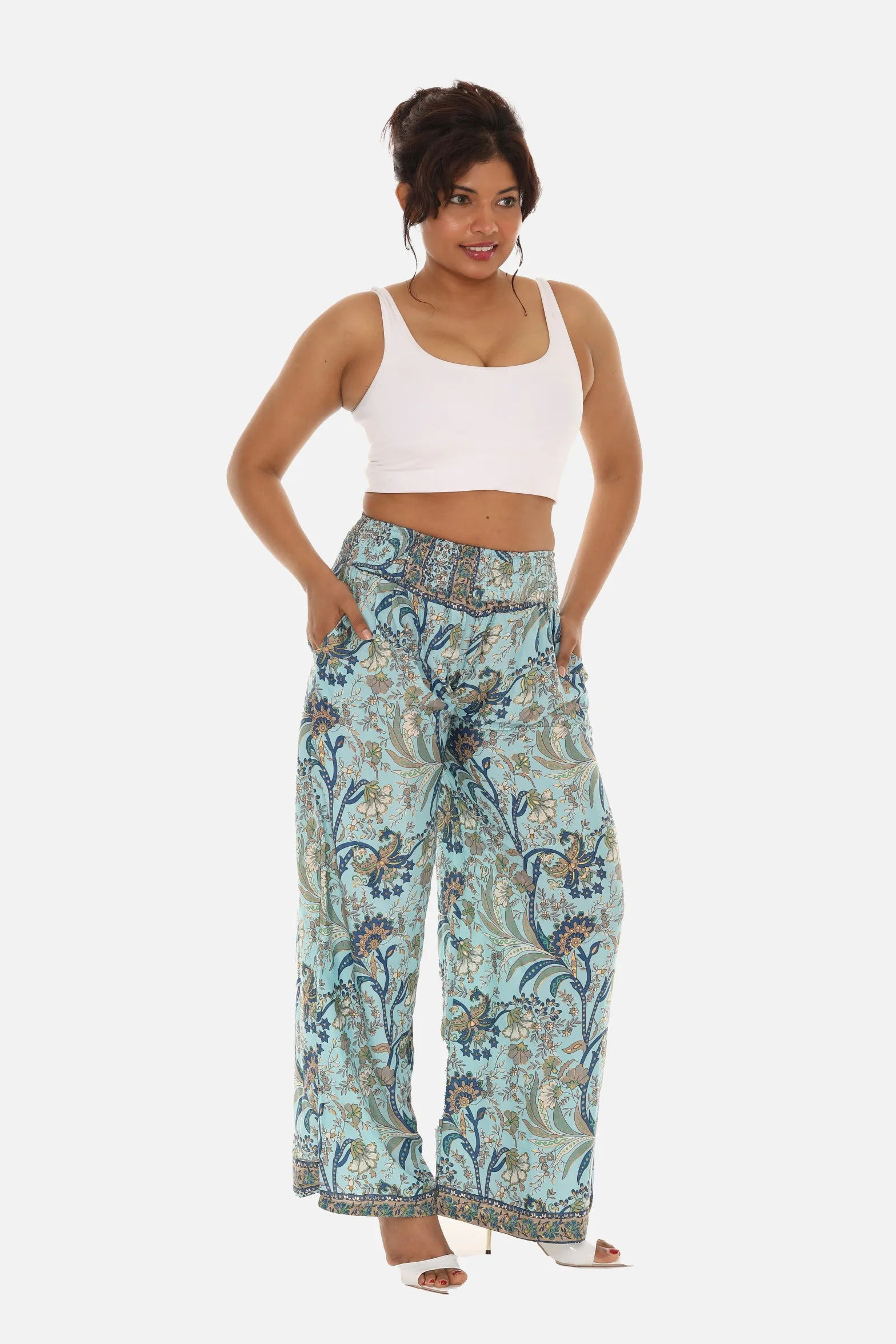Printed Women's Wide Leg Pants