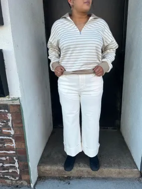 Risen High Rise Ankle Wide Leg With Cuffs