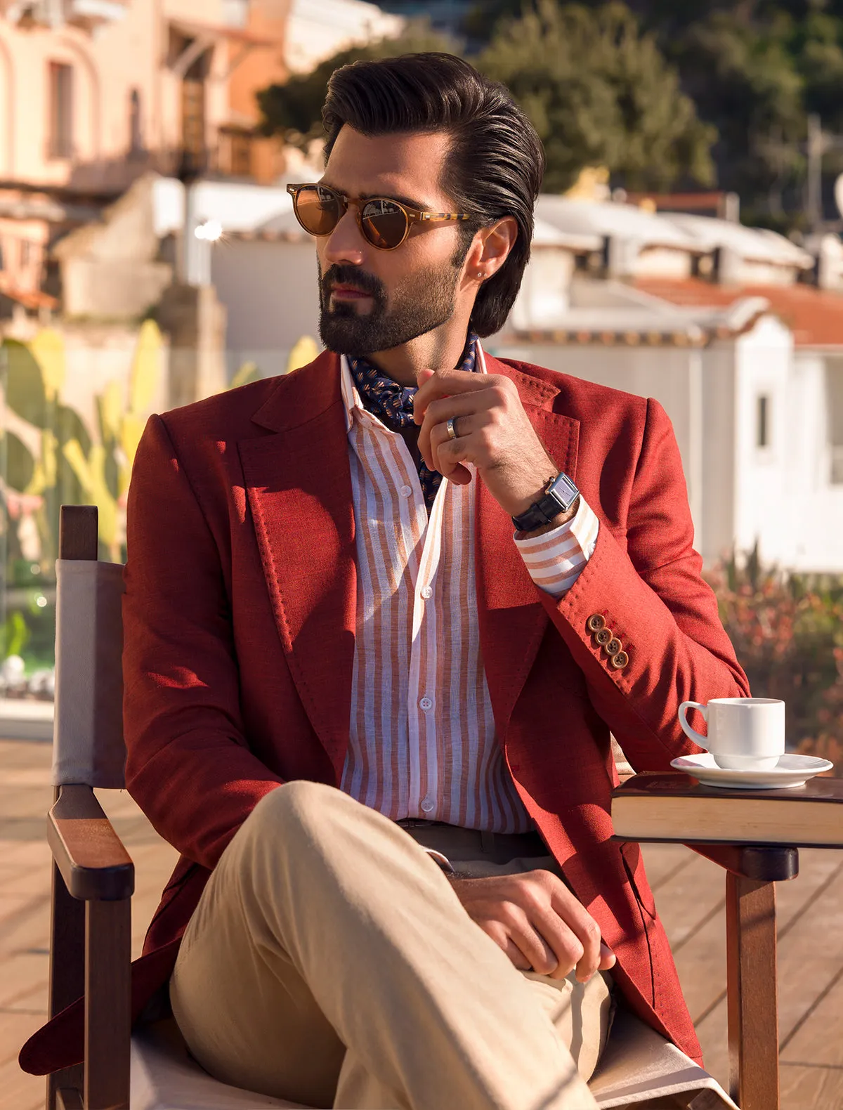 RUST CLASSIC TWO BUTTONS BLAZER