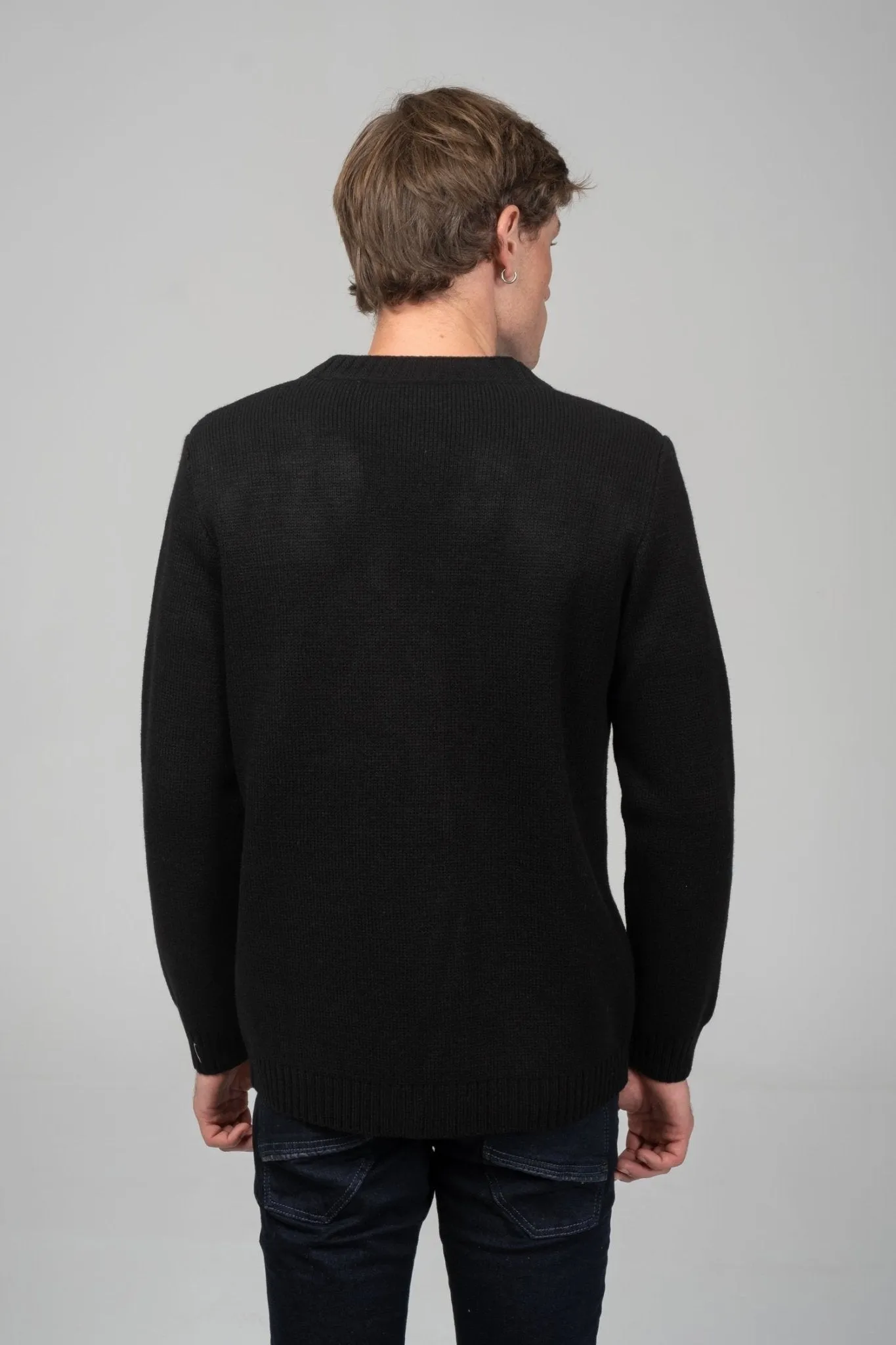 Soft Button Down Cardigan - Black