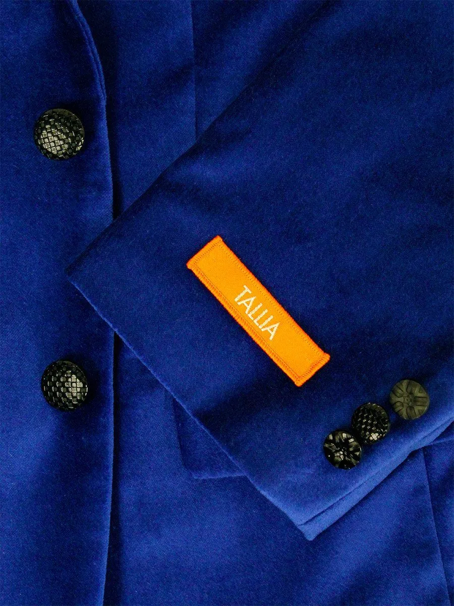 Tallia 22851 Boy's Sport Coat - Velvet - Cobalt