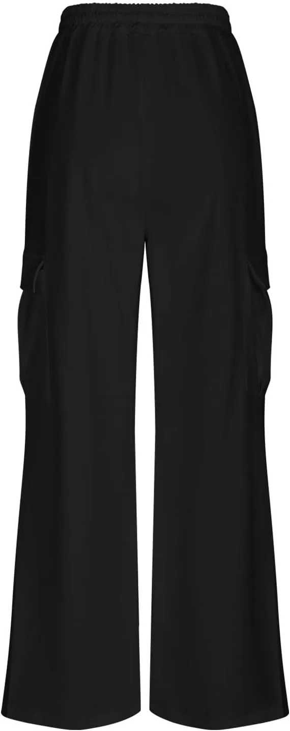 TANGNADE Womens Baggy Sweatpants Wide Leg Elastic Waisted Sweat Pants Cozy Casual Jogger Trouser Yoga Pants Pockets